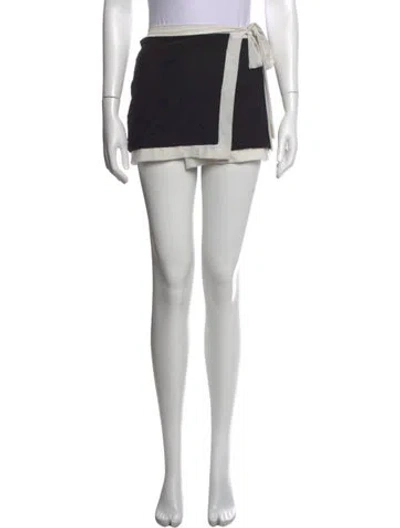 Pre-owned Staud Mini Skirt In Black