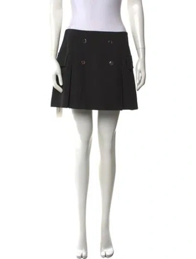 Pre-owned Staud Mini Skirt In Black