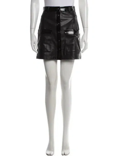Pre-owned Staud Mini Skirt In Black