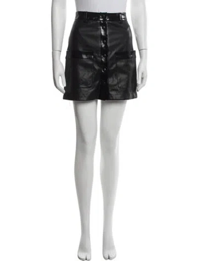 Pre-owned Staud Mini Skirt In Black