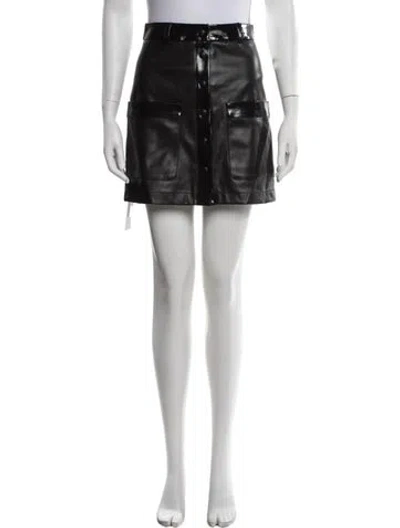 Pre-owned Staud Mini Skirt In Black