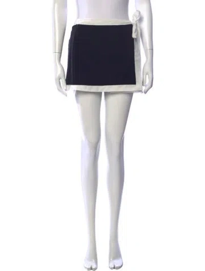 Pre-owned Staud Mini Skirt In Blue