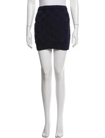Pre-owned Staud Mini Skirt In Blue