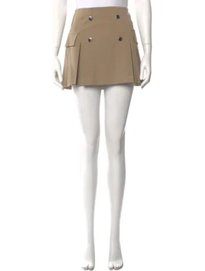 Pre-owned Staud Mini Skirt In Brown