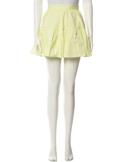 Pre-owned Staud Mini Skirt In Green