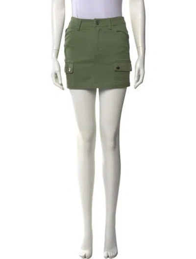 Pre-owned Staud Mini Skirt In Green
