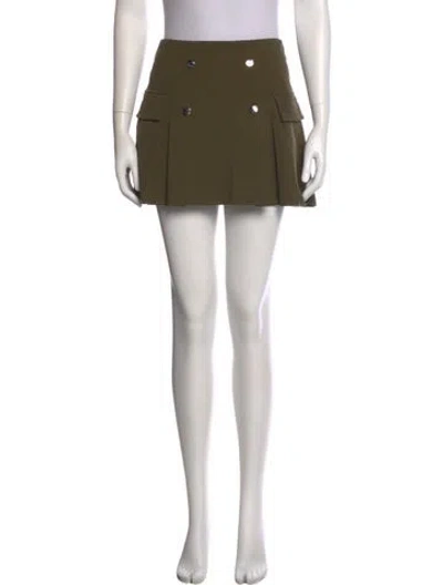 Pre-owned Staud Mini Skirt In Green