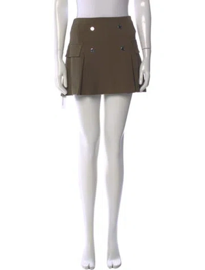 Pre-owned Staud Mini Skirt In Green