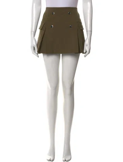 Pre-owned Staud Mini Skirt In Green