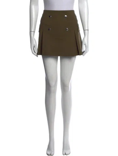 Pre-owned Staud Mini Skirt In Green