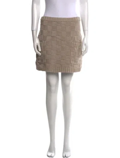 Pre-owned Staud Mini Skirt In Neutral