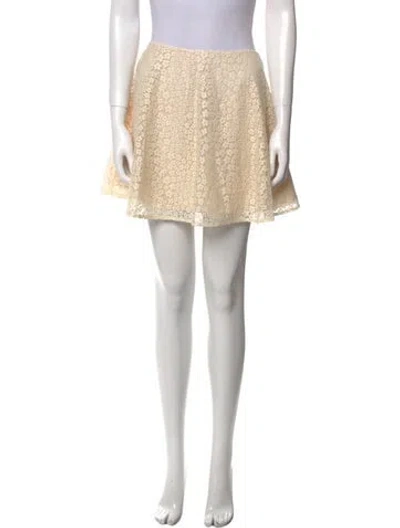 Pre-owned Staud Mini Skirt In Neutral