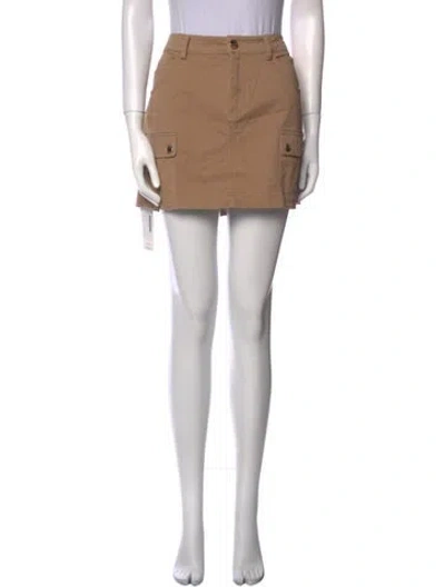 Pre-owned Staud Mini Skirt In Neutral