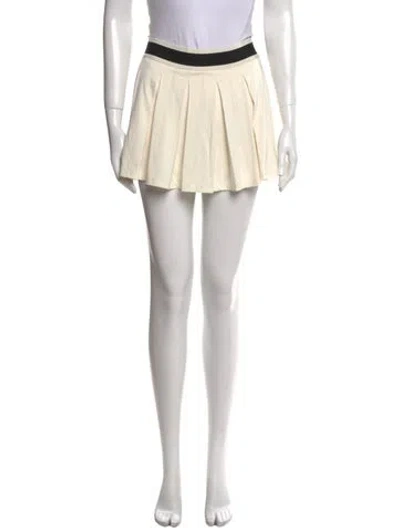 Pre-owned Staud Mini Skirt In Neutral