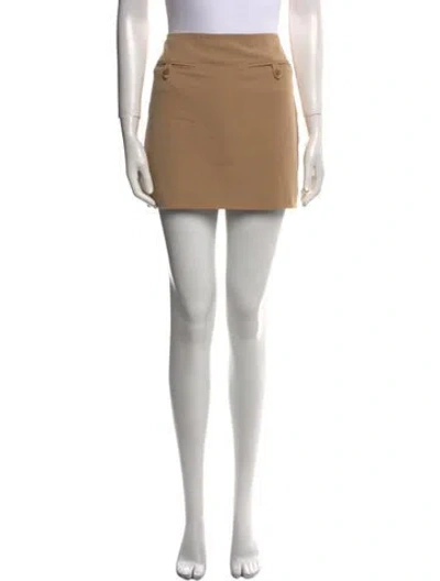 Pre-owned Staud Mini Skirt In Neutral