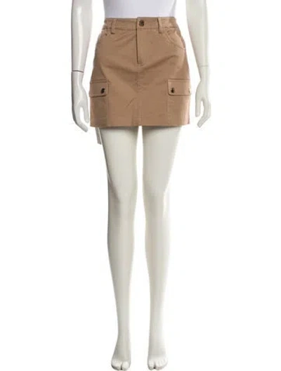Pre-owned Staud Mini Skirt In Neutral