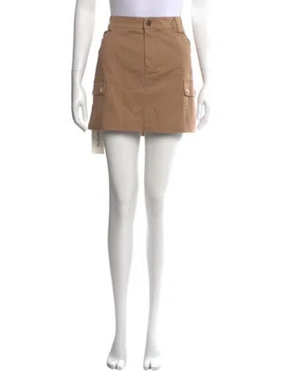 Pre-owned Staud Mini Skirt In Neutral