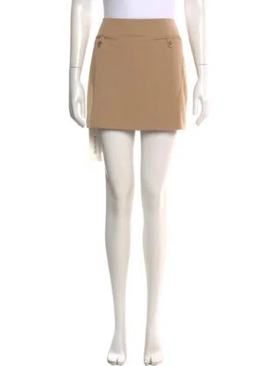Pre-owned Staud Mini Skirt In Neutral
