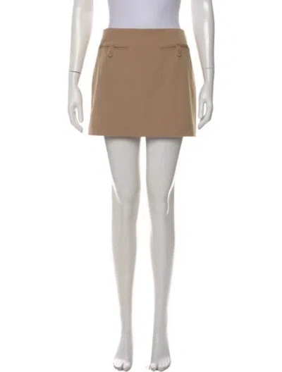 Pre-owned Staud Mini Skirt In Neutral