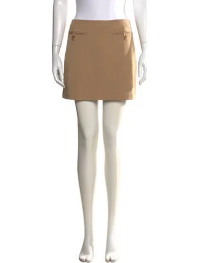 Pre-owned Staud Mini Skirt In Neutral