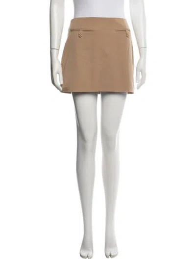 Pre-owned Staud Mini Skirt In Neutrals