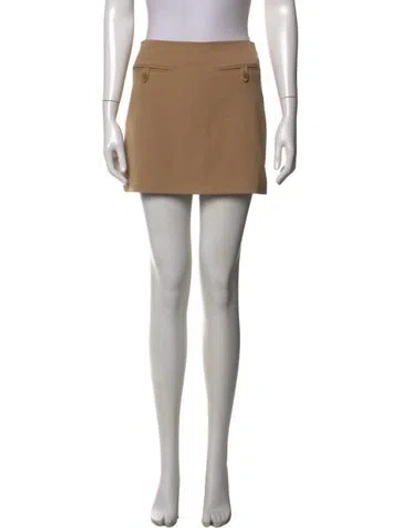 Pre-owned Staud Mini Skirt In Neutrals