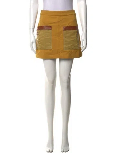 Pre-owned Staud Mini Skirt In Neutrals