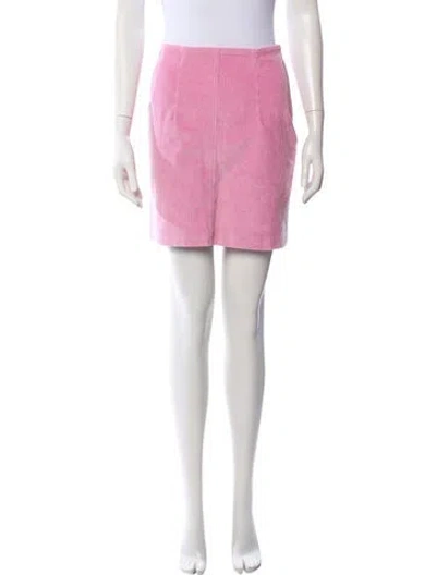 Pre-owned Staud Mini Skirt In Pink