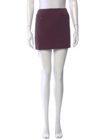 Pre-owned Staud Mini Skirt In Purple