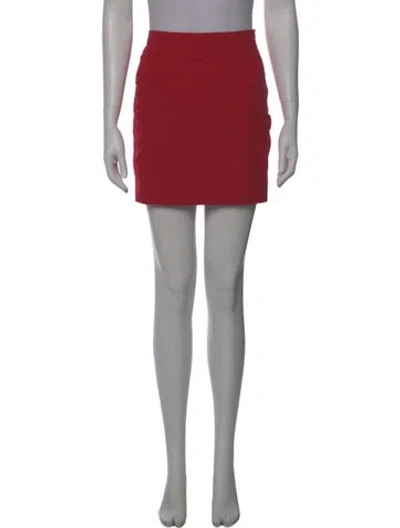 Pre-owned Staud Mini Skirt In Red