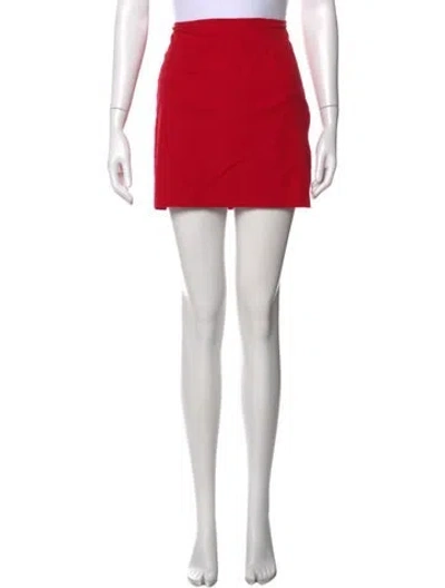 Pre-owned Staud Mini Skirt In Red