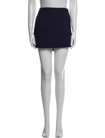 Pre-owned Staud Mini Skirt W/ Tags In Blue