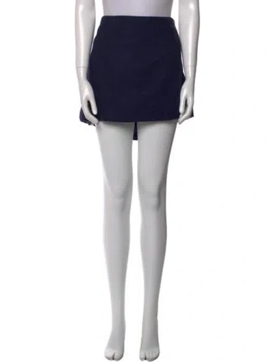 Pre-owned Staud Mini Skirt W/ Tags In Blue