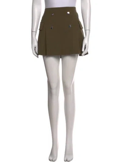 Pre-owned Staud Mini Skirt W/ Tags In Green