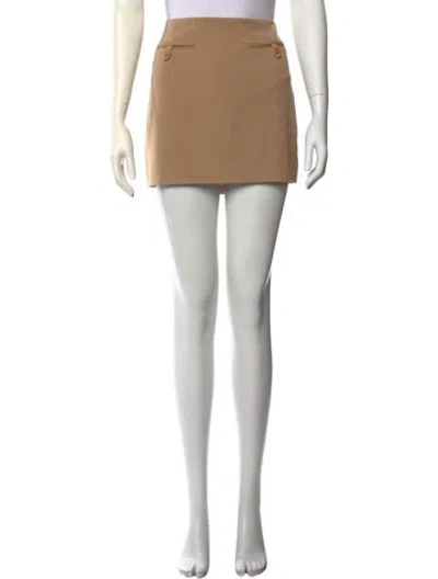 Pre-owned Staud Mini Skirt W/ Tags In Neutral