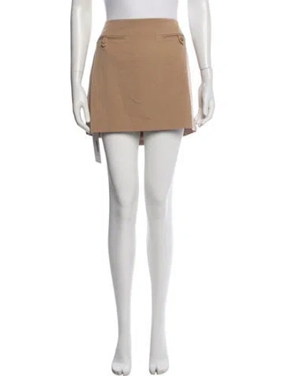 Pre-owned Staud Mini Skirt W/ Tags In Neutrals