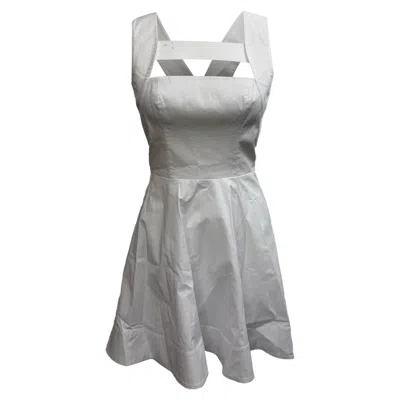 Staud Mini Teresa Dress In White Cotton