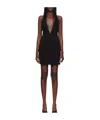 Staud Mini V-neck Dress In Black