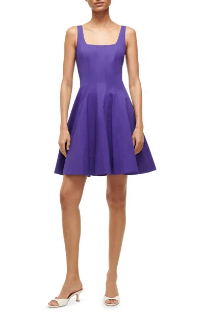 Staud Mini Wells Dress In Violet