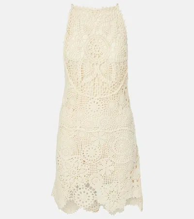 Staud Whimsy Lace Mini Dress In Buttercream