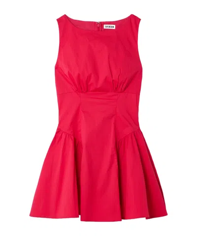 Staud Minimalist Dress In Red