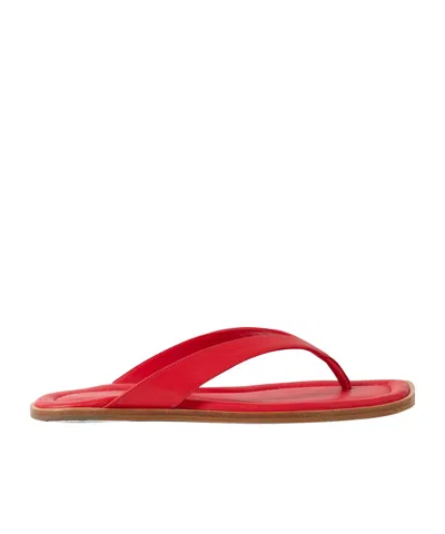 Staud Minimalist Sandals In Red