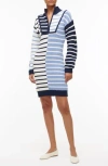 Staud Mini Hampton Dress In Adriatic Stripe In Adriatic Stripe
