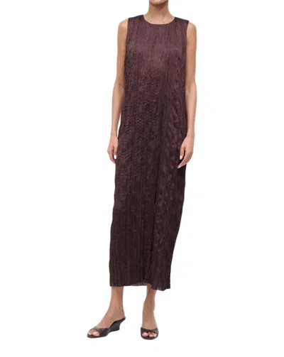 Staud Mizu Maxi Dress In Earth In Burgundy
