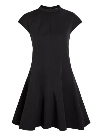 Staud Mock-neck A-line Dress In Black