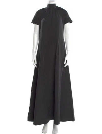 Pre-owned Staud Mock Neck Long Dress In Gray