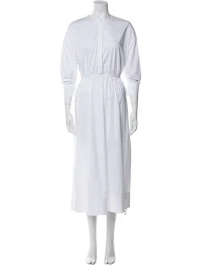 Pre-owned Staud Mock Neck Long Dress In Multi