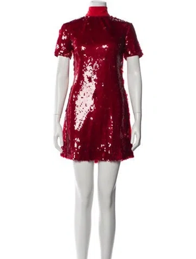 Pre-owned Staud Mock Neck Mini Dress