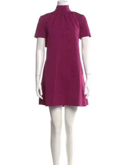 Pre-owned Staud Mock Neck Mini Dress In Multi