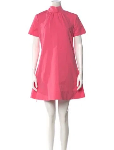 Pre-owned Staud Mock Neck Mini Dress W/ Tags In Pink